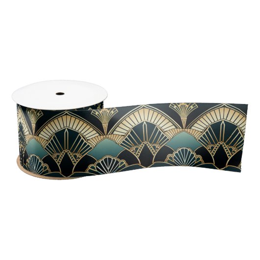 Art Deco Geometrische Patroon Dik Lint (Spoel)