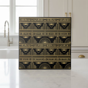 Art Deco geometrische skyline Pat#9 ID1196 Tegeltje