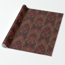 Art Deco geometrische uplift - wijnrood