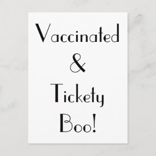 Art Deco gevaccineerd en Tickety Boo Briefkaart