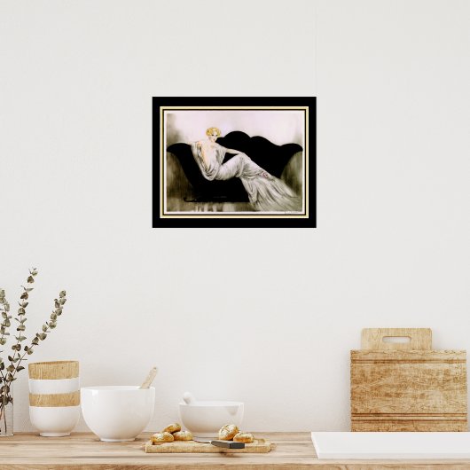 Art Déco "Girl On The Black Sofa" (Cuisine)