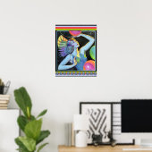 Art Deco  Girl Poster (Thuiskantoor)