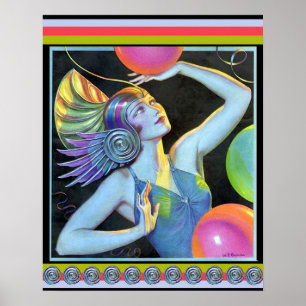 Art Deco Girl Poster
