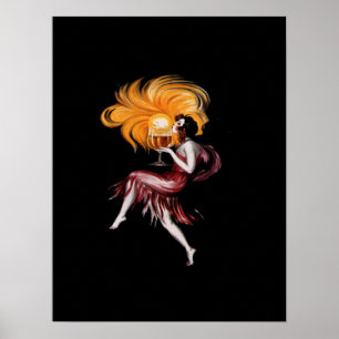 Art Deco Girl Vintage Poster