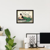 Art Déco "Girl With Mirror" Imprimer -16x20 (Bureau à domicile)