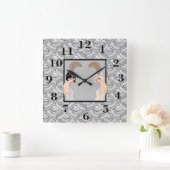 Art Deco Girls Vierkante Klok (Huis)