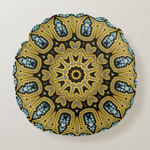 Art Deco Glam Diam Gouden Ronde Kussen