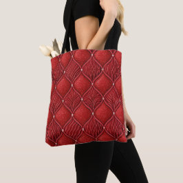 Art Deco Glam Rode Valentijnsdag Patroon Draagtas