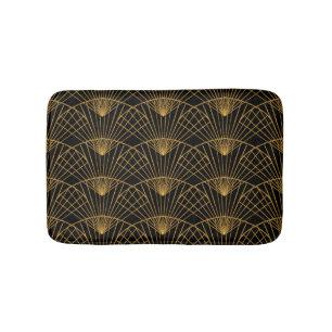 Art Deco Glamour: Gouden Fan. Badmat