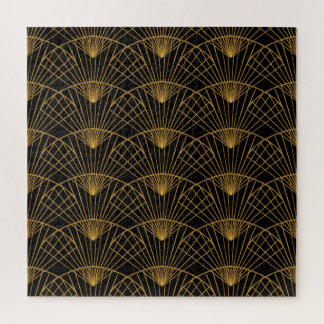 Art Deco Glamour: Gouden Fan. Legpuzzel