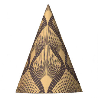 Art Deco Glamour: Gouden Schalen. Feesthoedjes