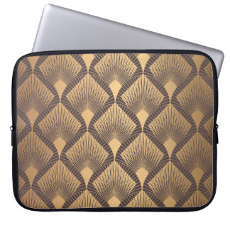 Art Deco Glamour: Gouden Schalen. Laptop Sleeve