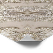 Art Déco Glamour Vintage Mode Gris Beige (Coin)