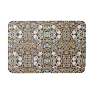 Art Deco Glamoureuze  Mode Beige Gold Badmat