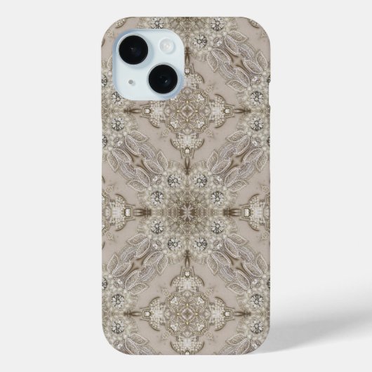 Art Deco Glamoureuze  Mode Grijs Beige Case-Mate iPhone Case (Achterkant)