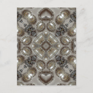 Art Deco Glamoureuze  Mode Grijze Beige Art Briefkaart