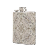 Art Deco Glamoureuze  Mode Grijze beige Heupfles (Links)