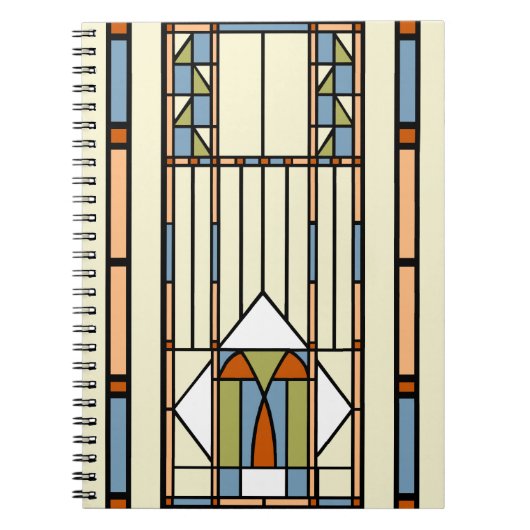 Art Deco-Glas in lood Notitieboek (Voorkant)