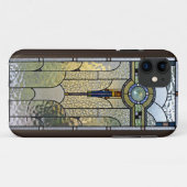 Art Deco Glas in lood Window iPhone Hoesje (Achterkant (horizontaal))