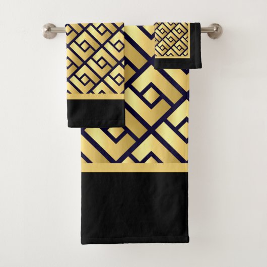 Art Deco Gold Bad Handdoek (Insitu)