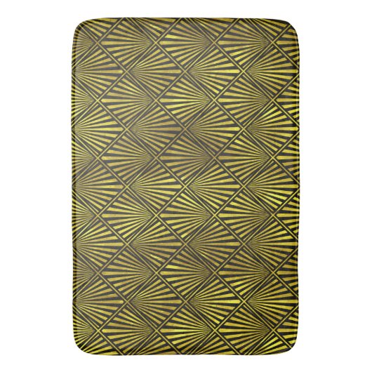 Art Deco Gold Bath Mat (Voorkant Verticaal)