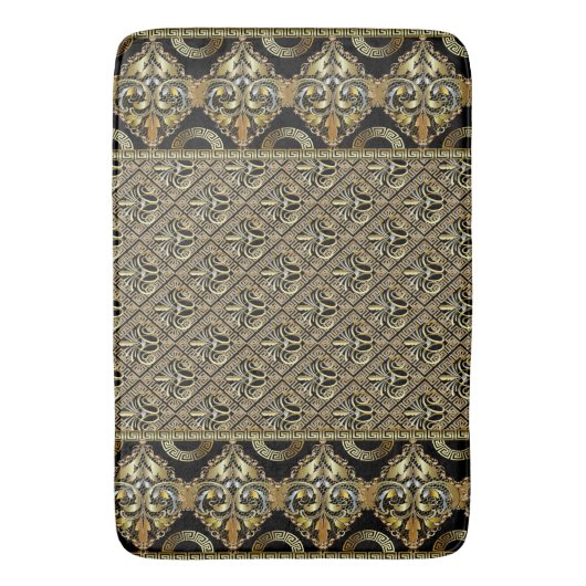 Art Deco Gold Bath Mat (Voorkant Verticaal)