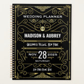 Art Déco Gold Black 1920 Elégant Mariage Gatsby (Devant)