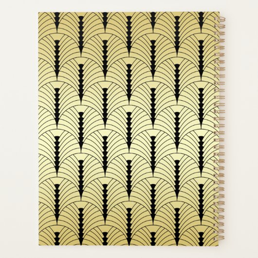 Art Déco Gold Black 1920 Elégant Mariage Gatsby (Dos)