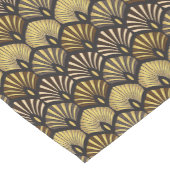 Art Deco Gold Black Fan Pattern Korte Tafelloper (Hoek)