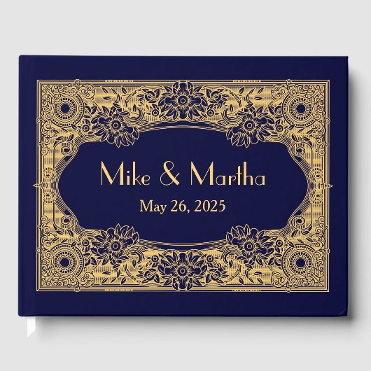  Art Deco Gold Lijst gastenboek (Voorkant)