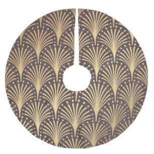 Art Deco Gold: minimalistische geometrische luxe Kerstboom Rok