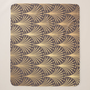 Art Deco Gold: minimalistische geometrische luxe Sherpa Deken