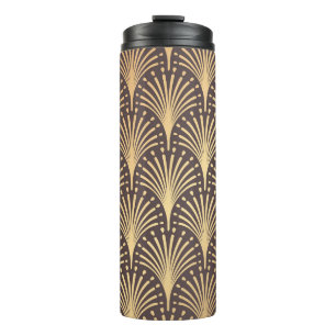 Art Deco Gold: minimalistische geometrische luxe Thermosbeker