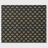 Art Deco Gold Palm Fern Fronds Pattern Cadeaupapier (Vlak)