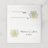  Art Deco Gold Plume Arabesque (Buitenkant ongevouwen)