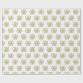 Art Deco Gold Plume Arabesque Cadeaupapier (Vlak)