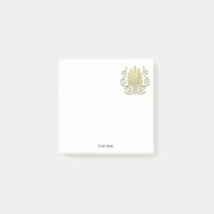 Art Deco Gold Plume Arabesque Post-it® Notes