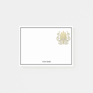  Art Deco Gold Plume Arabesque Post-it® Notes