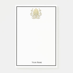  Art Deco Gold Plume Arabesque Post-it® Notes