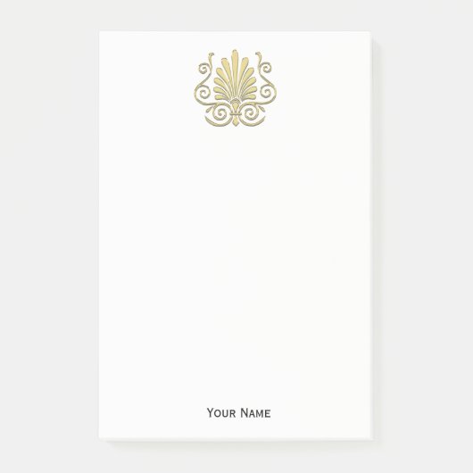  Art Deco Gold Plume Arabesque Post-it® Notes (Voorkant)