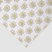  Art Deco Gold Plume Arabesque Tissuepapier (Detail)