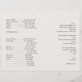 Art Déco Gold Posh Wedding Programme (Dos)