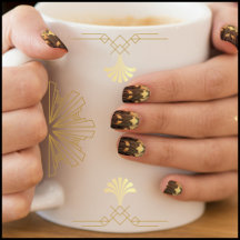 Art Deco Gold Rain Egyptische kunst Zwarte achterg