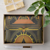 Art Deco Gold Red Black-kunstwerk Tissuepapier (Geschenk)