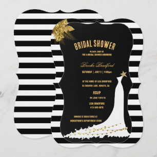 Art Deco Gold Rozen, Stripes Vrijgezellenfeest Kaa Kaart