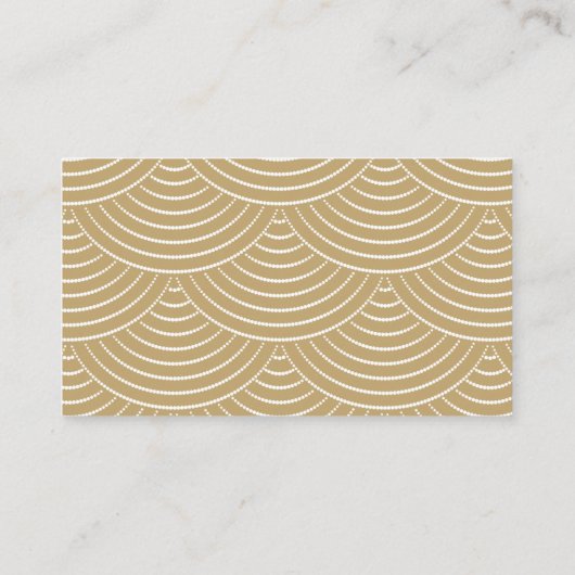 Art Deco Gold String Lights Website Enclosure Kaar Informatiekaartje (Achterkant)
