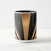 Art Deco Gold Sunburst Luxury Geometry Mok (Midden)