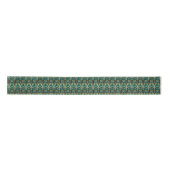 Art Deco Gold & Teal Satin Ribbon Lint (Voorkant)
