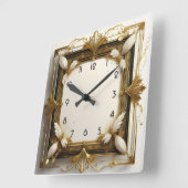 Art Deco Gold Vierkante Klok (Hoek)