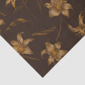 Art Deco Golden Brown Lily Flower Tissuepapier (Detail)